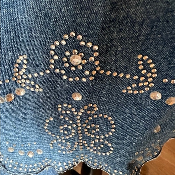 Vintage women’s 2pc denim jeans Quacker Factory embellished - Picture 4 of 8